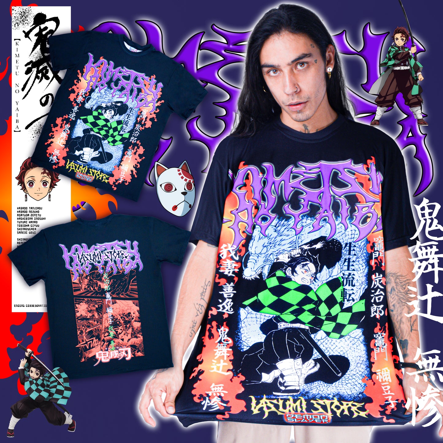 Camiseta Sublim Tanjiro