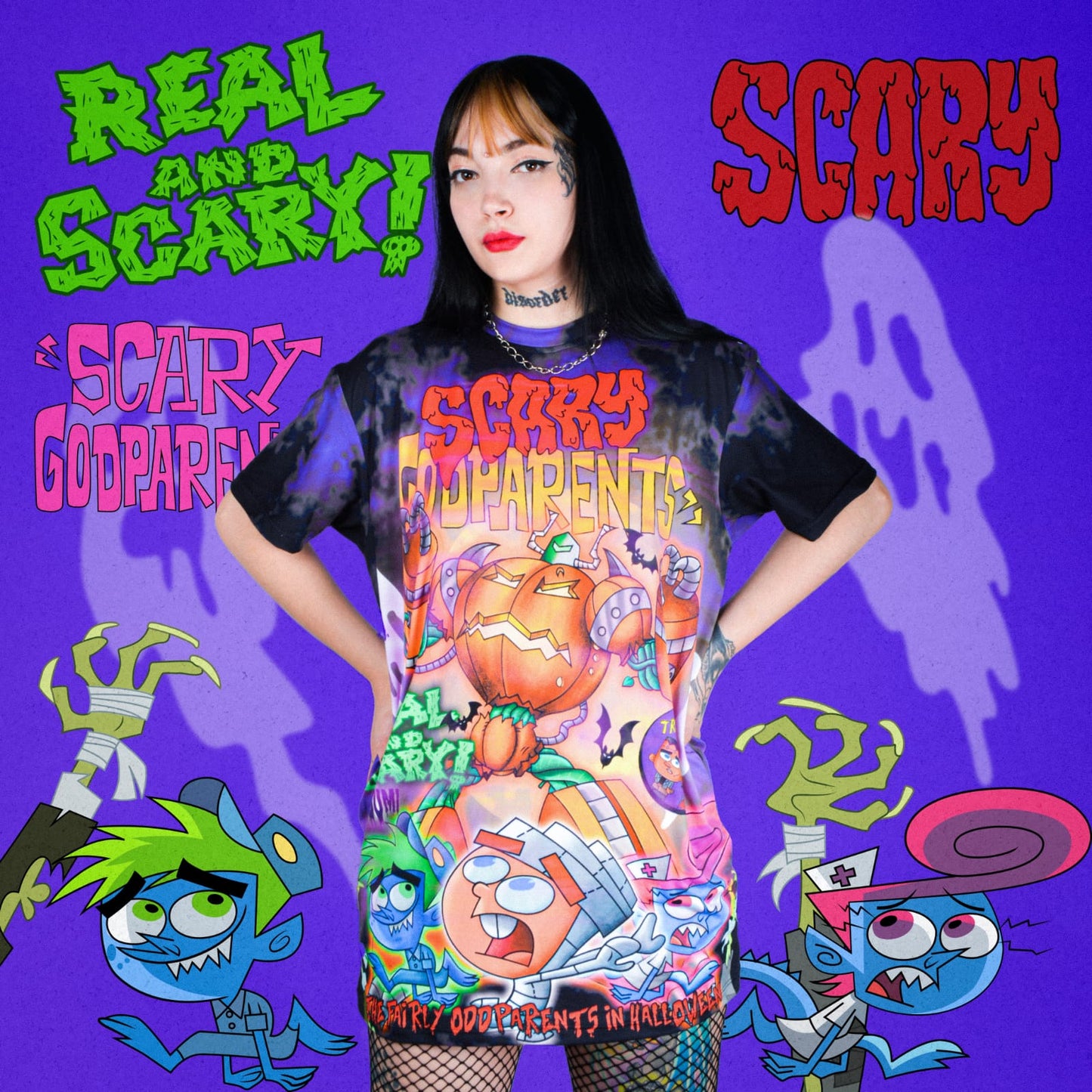 Camiseta Sublim Padrinos Mágicos Halloween
