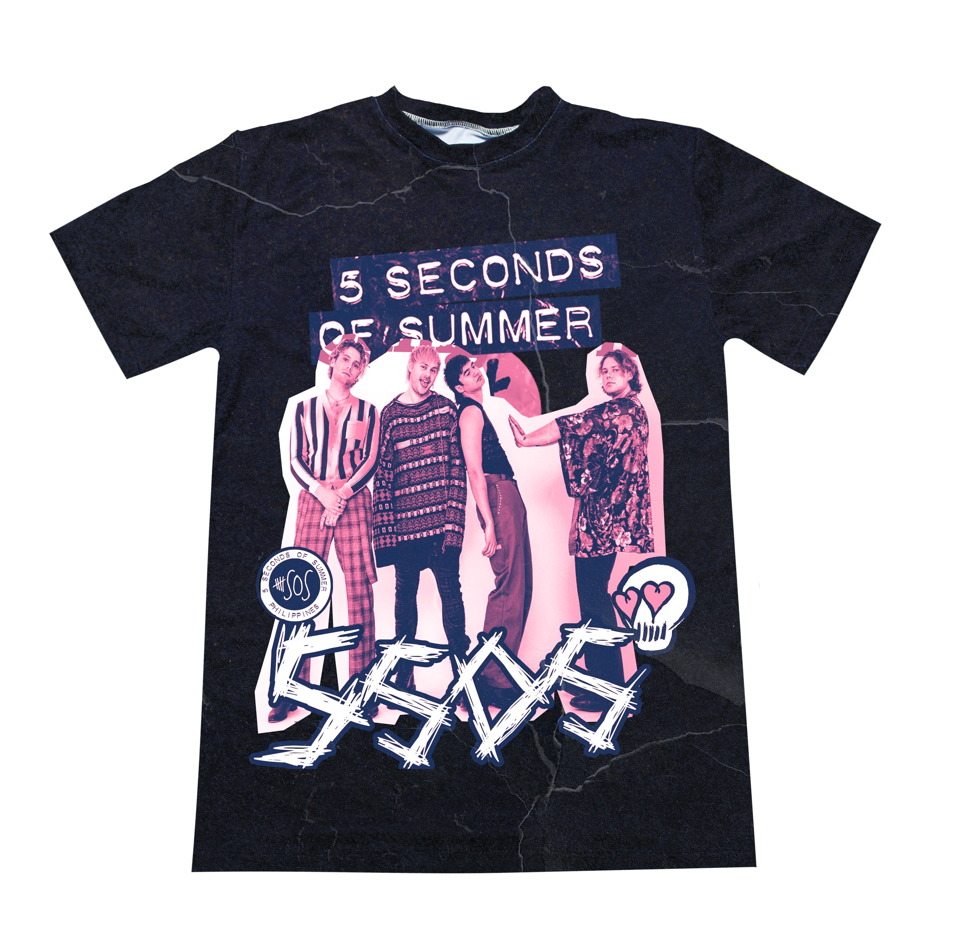 Top camiseta Black 5 Seconds of Summer - 5soss