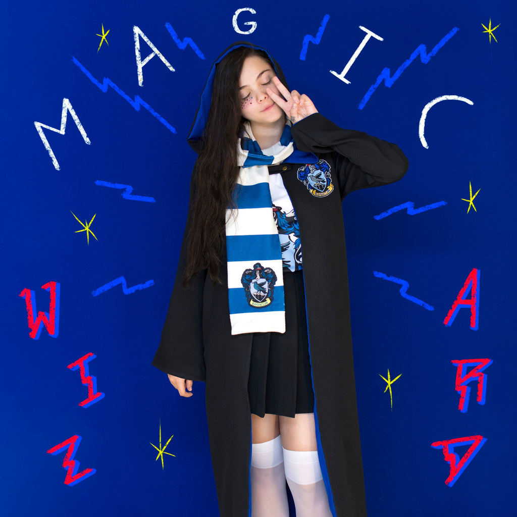 Uniforme completo Ravenclaw (Capa- camisa- pantalón-corbata - totebag)
