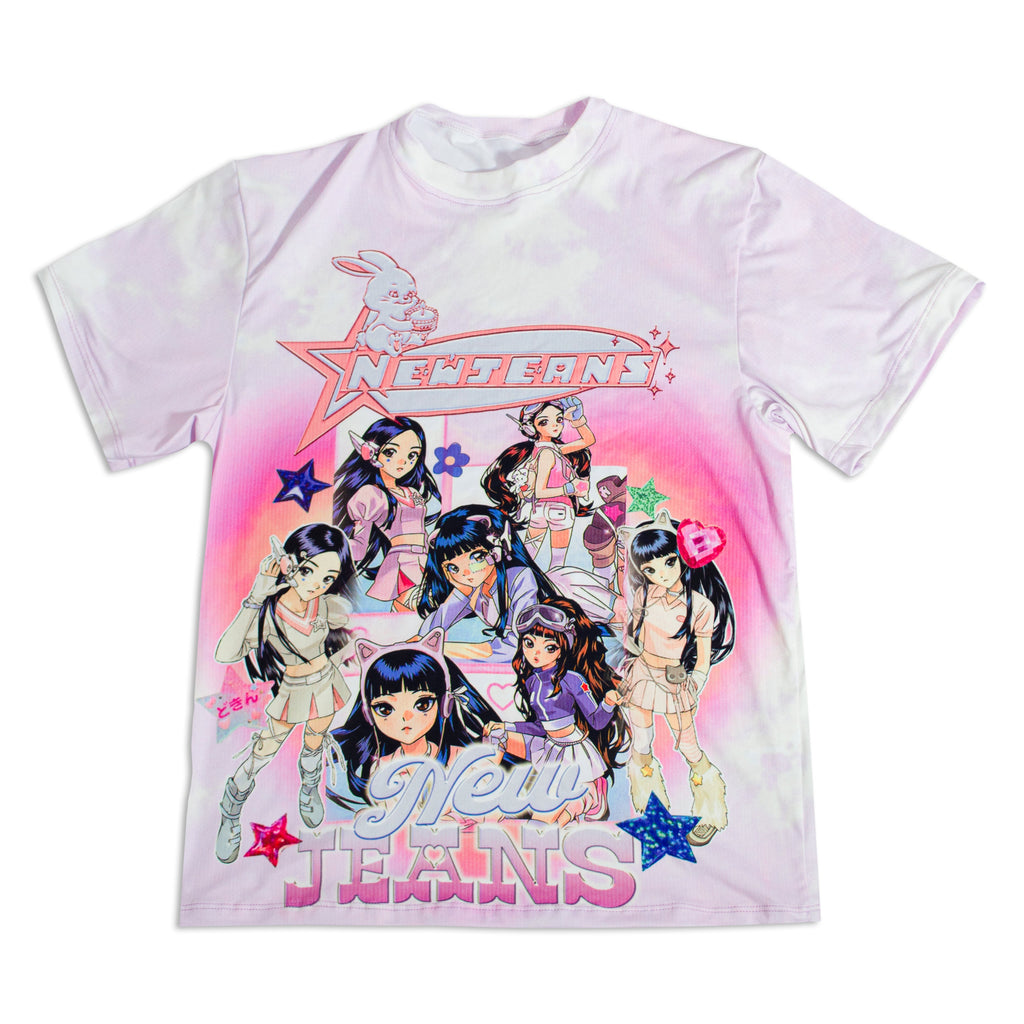 Camiseta sublime New Jeans Anime Illustration