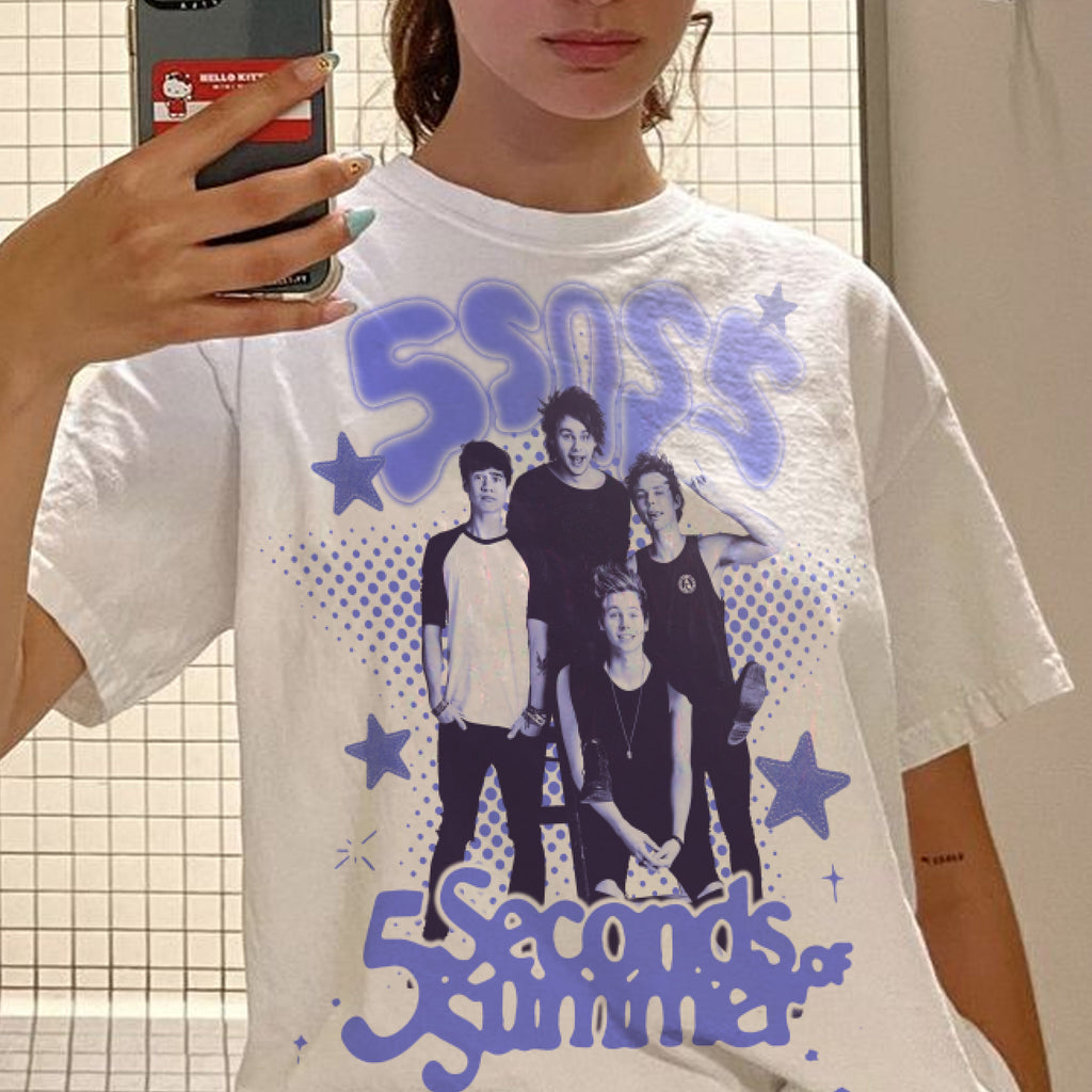 Top Camiseta Blue  5 Seconds of Summer - 5soss