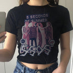 Top camiseta Black 5 Seconds of Summer - 5soss
