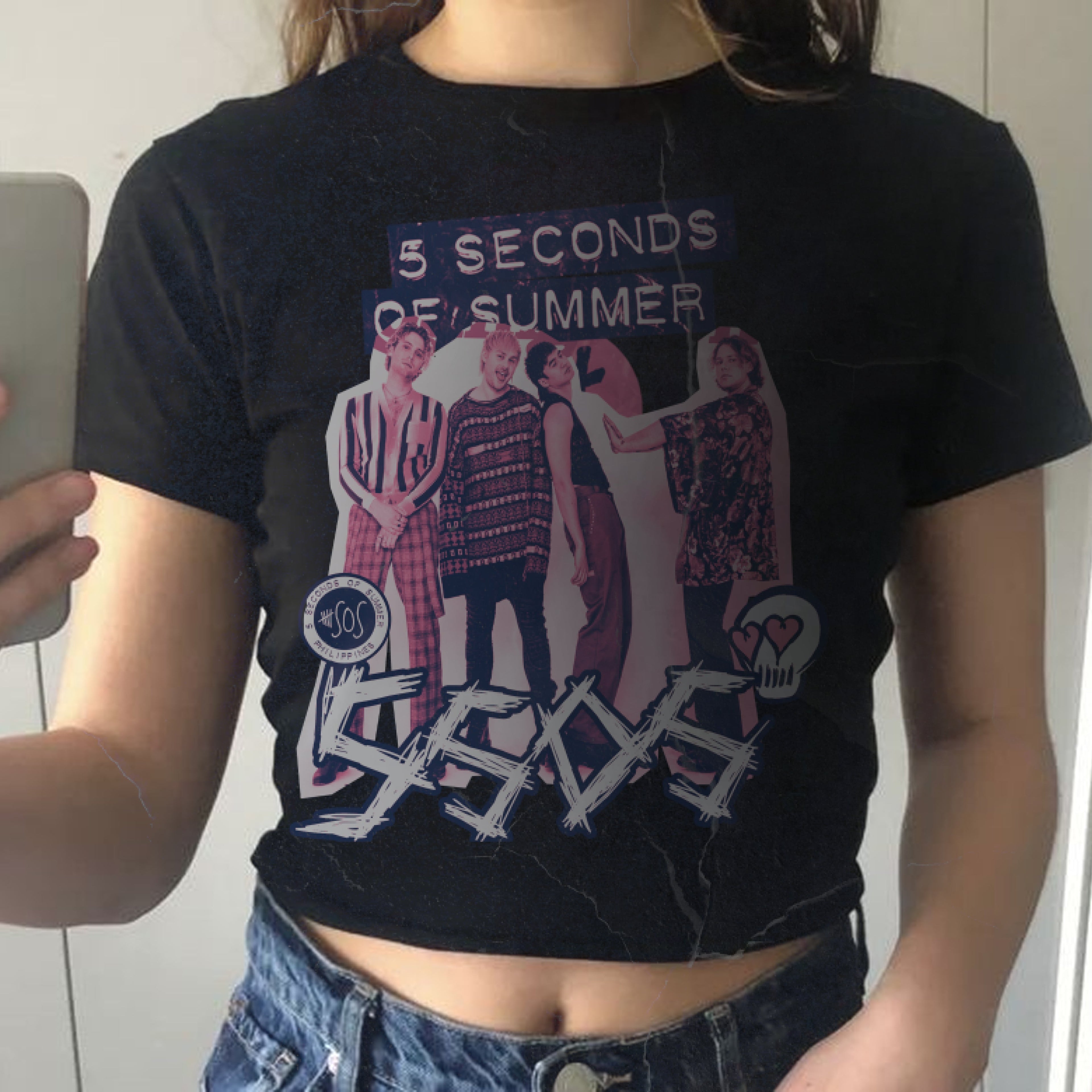 Top camiseta Black 5 Seconds of Summer - 5soss