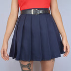 FALDA COLLEGE AZUL OSCURA — PRENSES