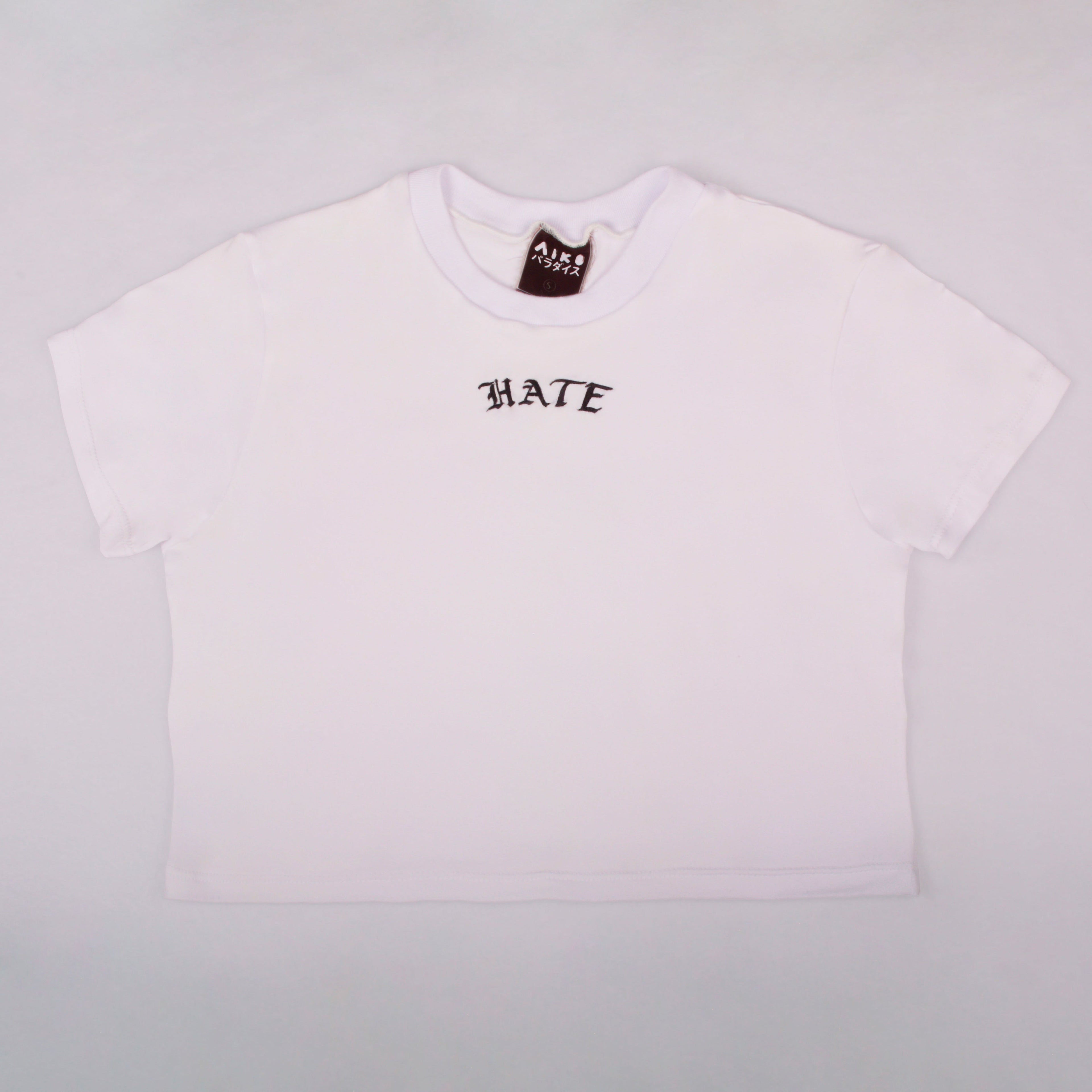 CROPTOP HATE BLANCO