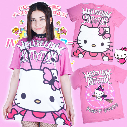 Camiseta Sublim Hello Kitty
