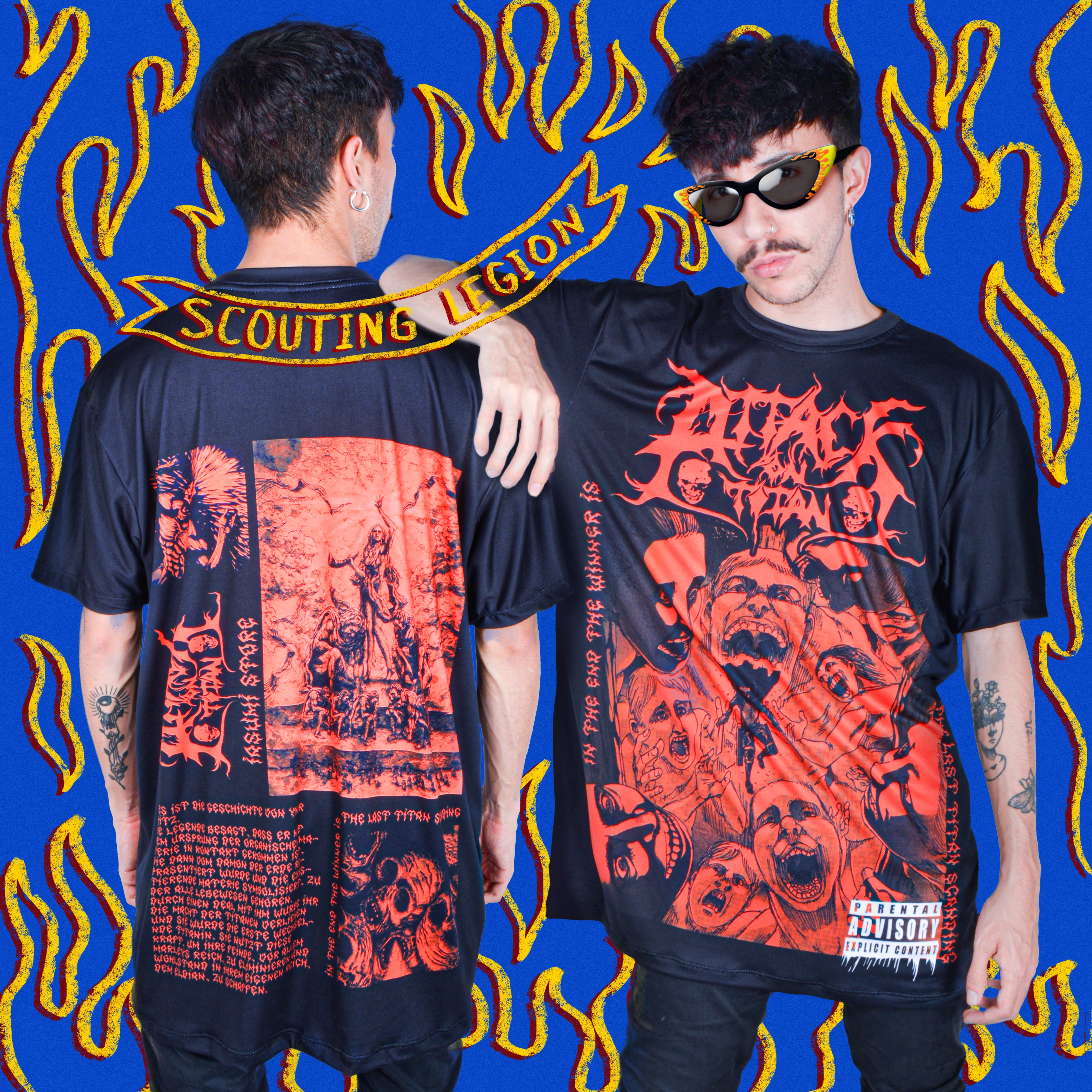 Camiseta Sublim Shingeki no Kyojin Metal