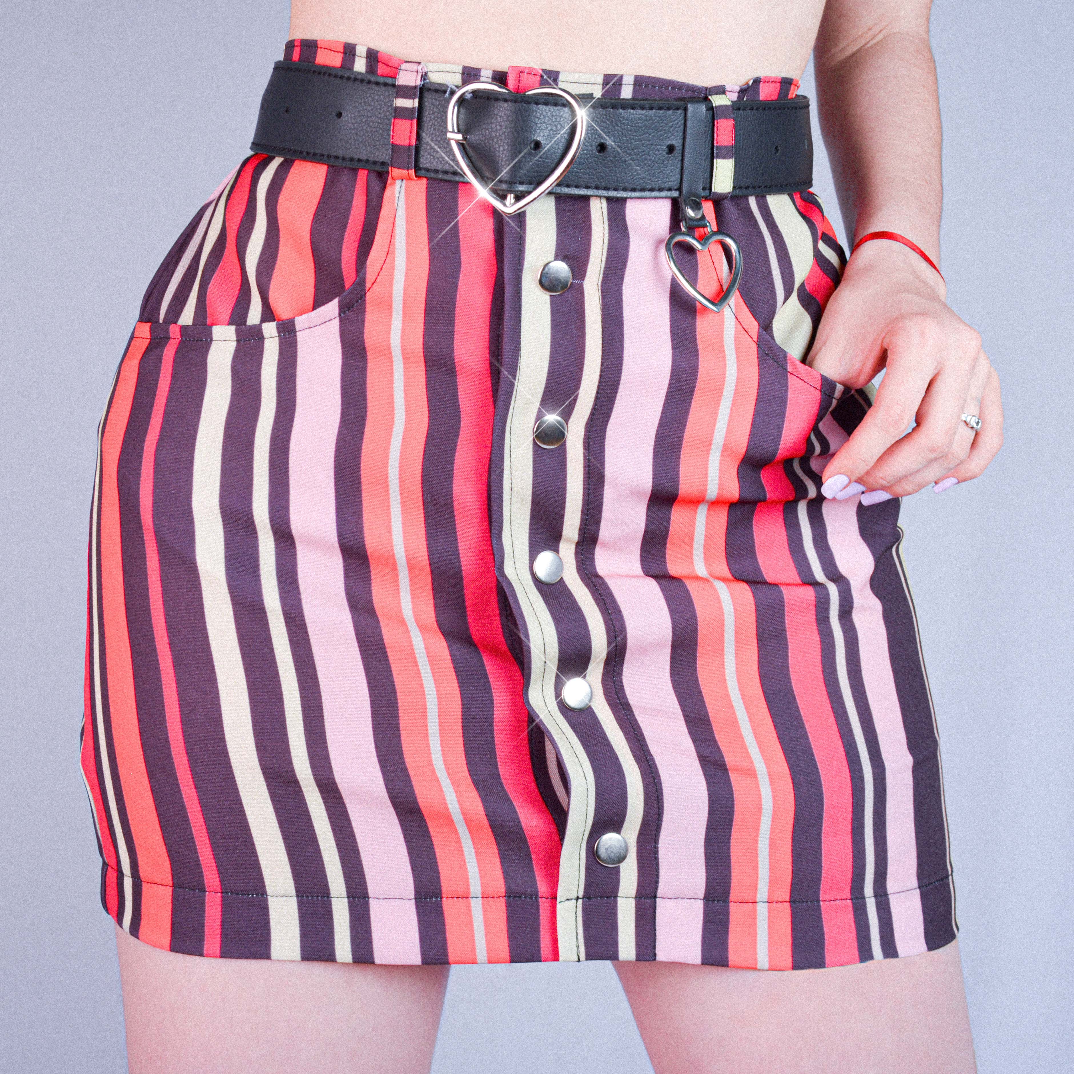 FALDA STRIPES TIERRA  — HAYLEY