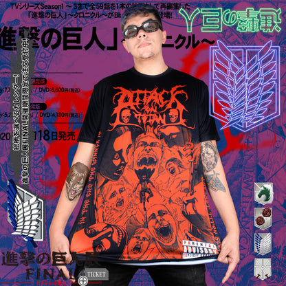 Camiseta Sublim Shingeki no Kyojin Metal