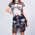 VESTIDO MALLA SKELETON