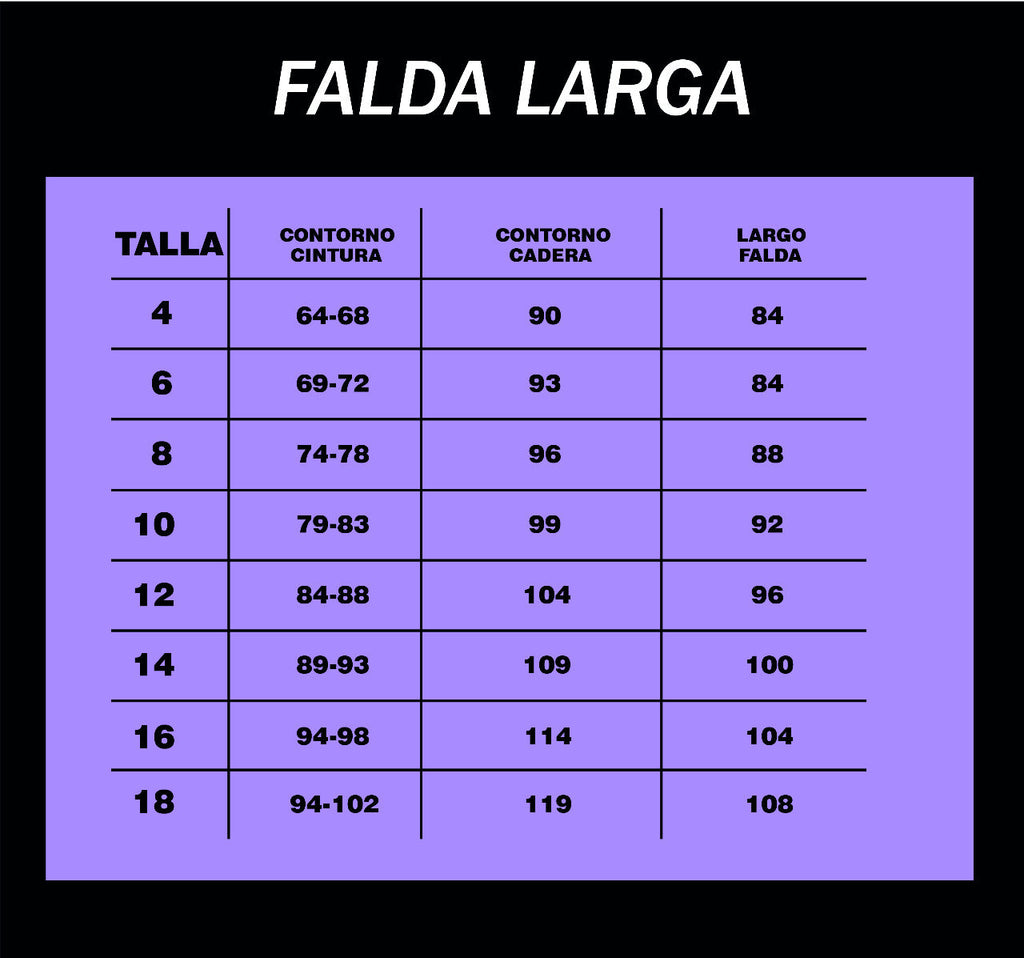 FALDA LARGA NEGRA
