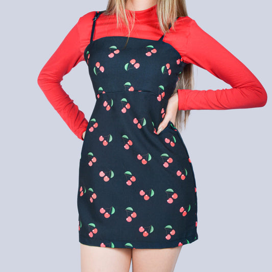 VESTIDO CHERRY BLACK